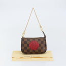 LOUIS VUITTON Damier Ebene T&B Mini Pochette Accessoires N58011 LV Auth 156077-12