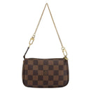 LOUIS VUITTON Damier Ebene T&B Mini Pochette Accessoires N58011 LV Auth 156077-2