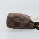 LOUIS VUITTON Damier Ebene T&B Mini Pochette Accessoires N58011 LV Auth 156077-3