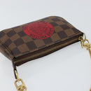 LOUIS VUITTON Damier Ebene T&B Mini Pochette Accessoires N58011 LV Auth 156077-6