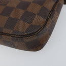 LOUIS VUITTON Damier Ebene Mini Pochette Accessoires Pouch N58009 LV Auth 156078-14