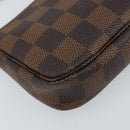 LOUIS VUITTON Damier Ebene Mini Pochette Accessoires Pouch N58009 LV Auth 156078-17