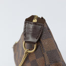 LOUIS VUITTON Damier Ebene Mini Pochette Accessoires Pouch N58009 LV Auth 156078-9