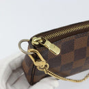 LOUIS VUITTON Damier Ebene Mini Pochette Accessoires Pouch N58009 LV Auth 156078-10