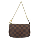 LOUIS VUITTON Damier Ebene Mini Pochette Accessoires Pouch N58009 LV Auth 156078-13