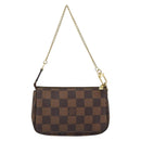 LOUIS VUITTON Damier Ebene Mini Pochette Accessoires Pouch N58009 LV Auth 156078-2