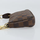 LOUIS VUITTON Damier Ebene Mini Pochette Accessoires Pouch N58009 LV Auth 156078-4