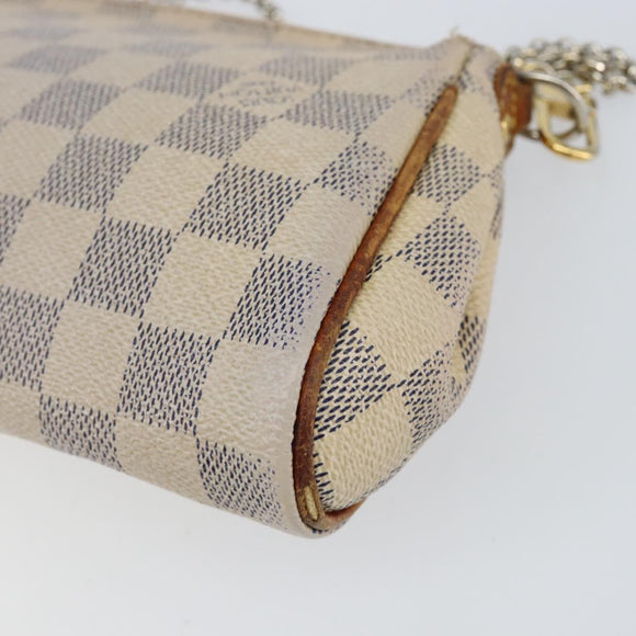 LOUIS VUITTON Damier Azur Eva Shoulder Bag 2way N55214 LV Auth 156080