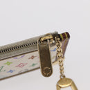 LOUIS VUITTON Multicolor Pochette Cles Coin Purse White M92655 LV Auth 156109-9