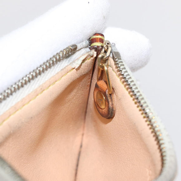 LOUIS VUITTON Multicolor Pochette Cles Coin Purse White M92655 LV Auth 156109