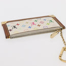 LOUIS VUITTON Multicolor Pochette Cles Coin Purse White M92655 LV Auth 156109-6