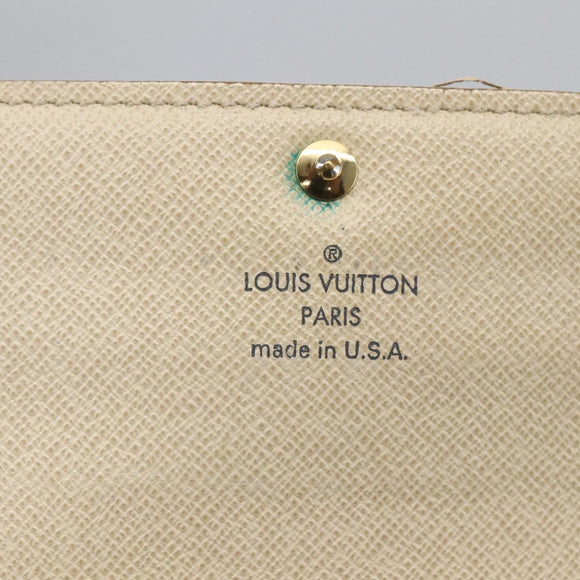 LOUIS VUITTON Damier Azur Portefeuille Sarah Long Wallet N61735 LV Auth 156110