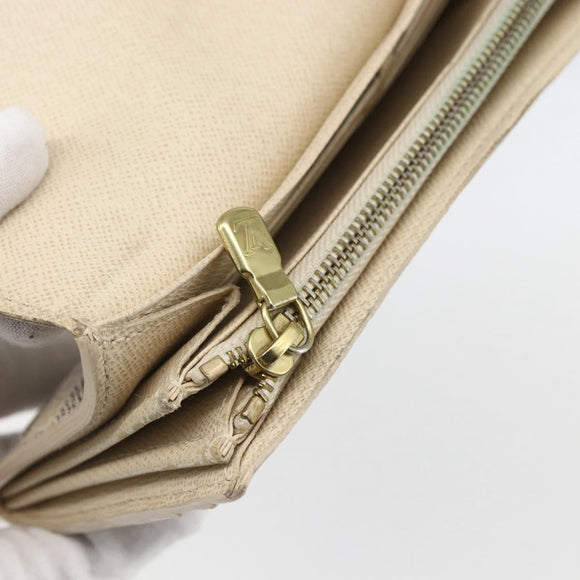 LOUIS VUITTON Damier Azur Portefeuille Sarah Long Wallet N61735 LV Auth 156110