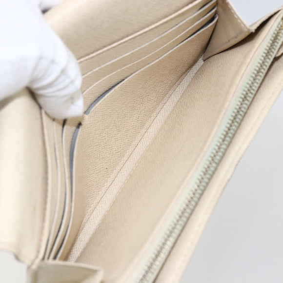 LOUIS VUITTON Damier Azur Portefeuille Sarah Long Wallet N61735 LV Auth 156110