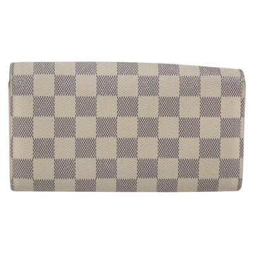 LOUIS VUITTON Damier Azur Portefeuille Sarah Long Wallet N61735 LV Auth 156110 - 0