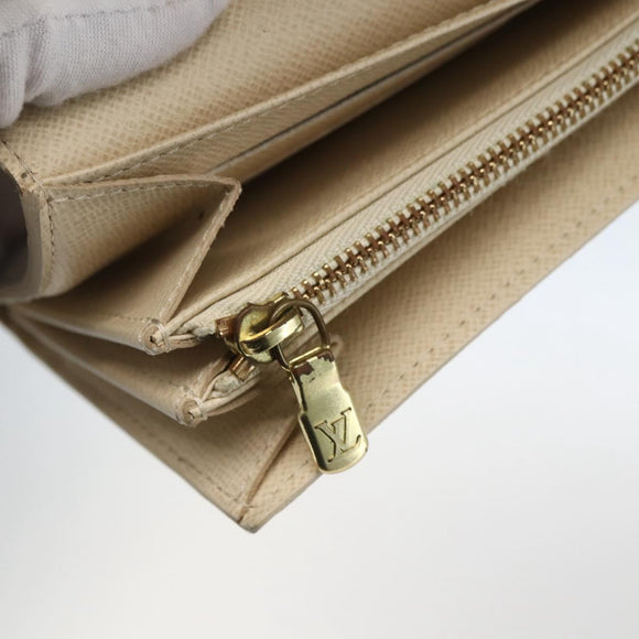 LOUIS VUITTON Damier Azur Portefeuille Sarah Long Wallet N61735 LV Auth 156111