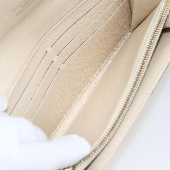 LOUIS VUITTON Damier Azur Portefeuille Sarah Long Wallet N61735 LV Auth 156111