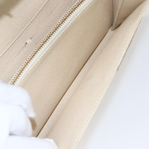 LOUIS VUITTON Damier Azur Portefeuille Sarah Long Wallet N61735 LV Auth 156111