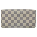 LOUIS VUITTON Damier Azur Portefeuille Sarah Long Wallet N61735 LV Auth 156111-2