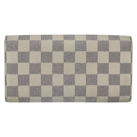 LOUIS VUITTON Damier Azur Portefeuille Sarah Long Wallet N61735 LV Auth 156111 - 0