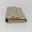 LOUIS VUITTON Damier Azur Portefeuille Sarah Long Wallet N61735 LV Auth 156111-3