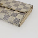 LOUIS VUITTON Damier Azur Portefeuille Sarah Long Wallet N61735 LV Auth 156111-7