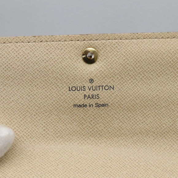 LOUIS VUITTON Damier Azur Portefeuille Sarah Long Wallet N61735 LV Auth 156112