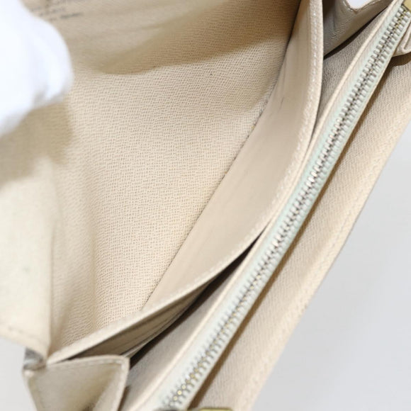 LOUIS VUITTON Damier Azur Portefeuille Sarah Long Wallet N61735 LV Auth 156112