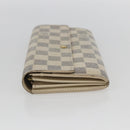 LOUIS VUITTON Damier Azur Portefeuille Sarah Long Wallet N61735 LV Auth 156112-3