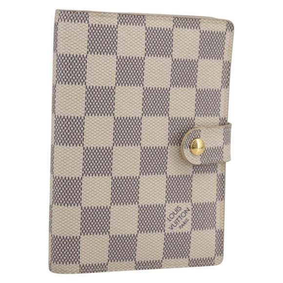 LOUIS VUITTON Damier Azur Agenda PM Day Planner Cover R20706 LV Auth 156116A