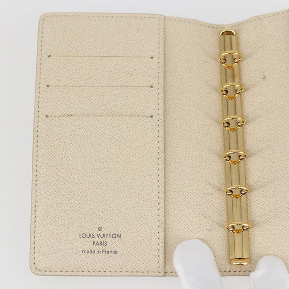 LOUIS VUITTON Damier Azur Agenda PM Day Planner Cover R20706 LV Auth 156116V