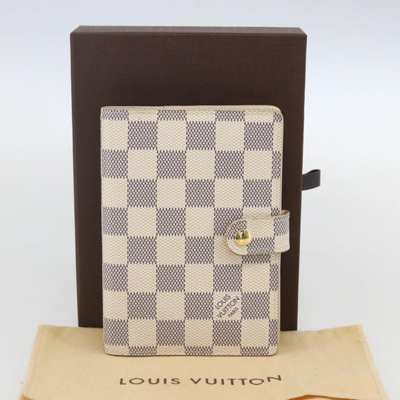 LOUIS VUITTON Damier Azur Agenda PM Day Planner Cover R20706 LV Auth 156116A