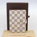 LOUIS VUITTON Damier Azur Agenda PM Day Planner Cover R20706 LV Auth 156116V-12