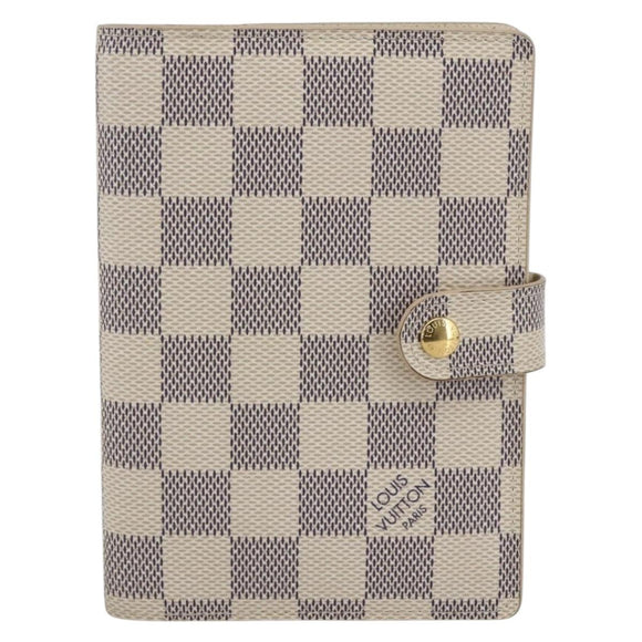 LOUIS VUITTON Damier Azur Agenda PM Day Planner Cover R20706 LV Auth 156116V