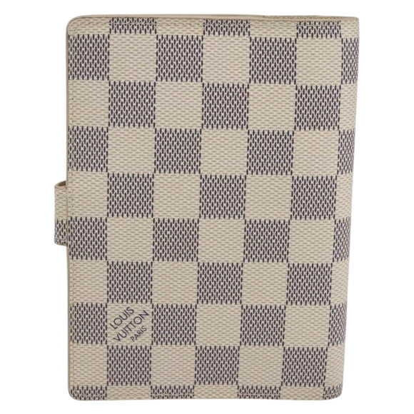LOUIS VUITTON Damier Azur Agenda PM Day Planner Cover R20706 LV Auth 156116V