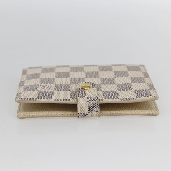 LOUIS VUITTON Damier Azur Agenda PM Day Planner Cover R20706 LV Auth 156116V