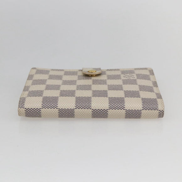 LOUIS VUITTON Damier Azur Agenda PM Day Planner Cover R20706 LV Auth 156116V