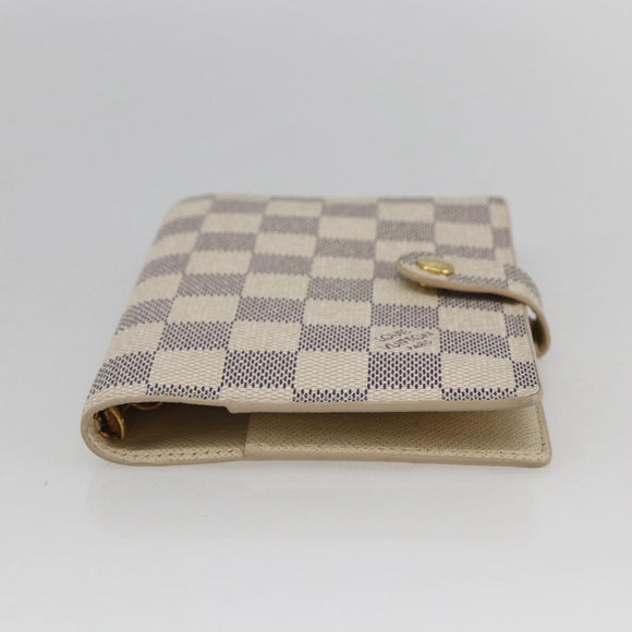 LOUIS VUITTON Damier Azur Agenda PM Day Planner Cover R20706 LV Auth 156116A