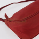 PRADA Accessory Pouch Nylon Red Silver Auth 156117-10