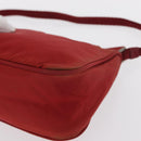 PRADA Accessory Pouch Nylon Red Silver Auth 156117-13