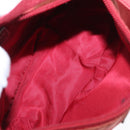 PRADA Accessory Pouch Nylon Red Silver Auth 156117-17