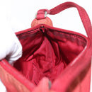 PRADA Accessory Pouch Nylon Red Silver Auth 156117-19