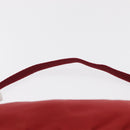 PRADA Accessory Pouch Nylon Red Silver Auth 156117-8