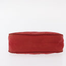PRADA Accessory Pouch Nylon Red Silver Auth 156117-9