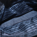 PRADA Hand Bag Nylon Navy Gold Auth 156119-16