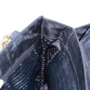 PRADA Hand Bag Nylon Navy Gold Auth 156119-17