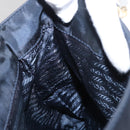 PRADA Hand Bag Nylon Navy Gold Auth 156119-21