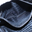 PRADA Hand Bag Nylon Navy Gold Auth 156119-23