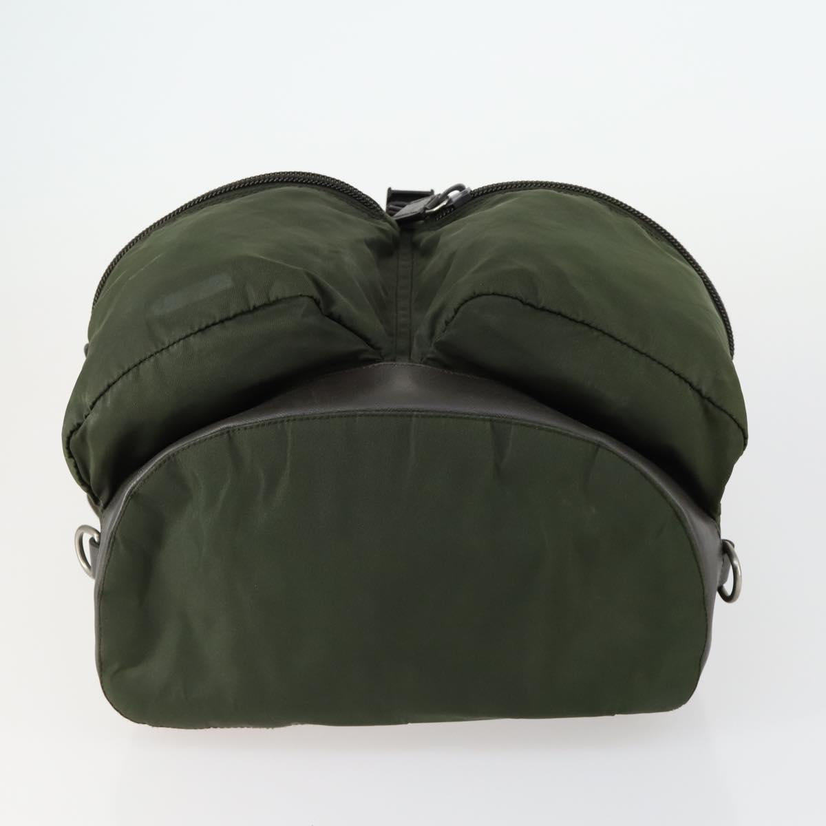 PRADA Backpack Nylon Khaki Silver Auth 156120 | Brand Street  display picture 1