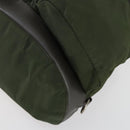 PRADA Backpack Nylon Khaki Silver Auth 156120-16